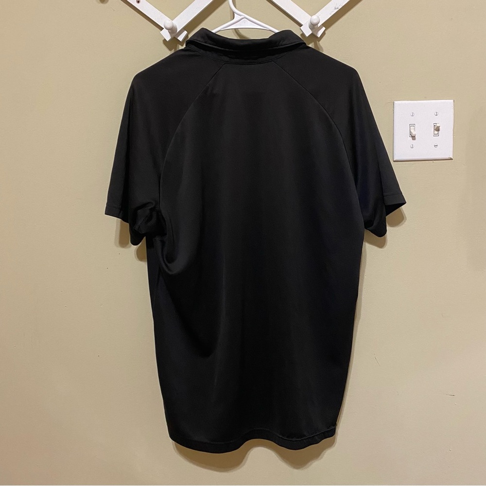 Mens Puma Black Short Sleeve Polo Shirt